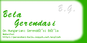 bela gerendasi business card